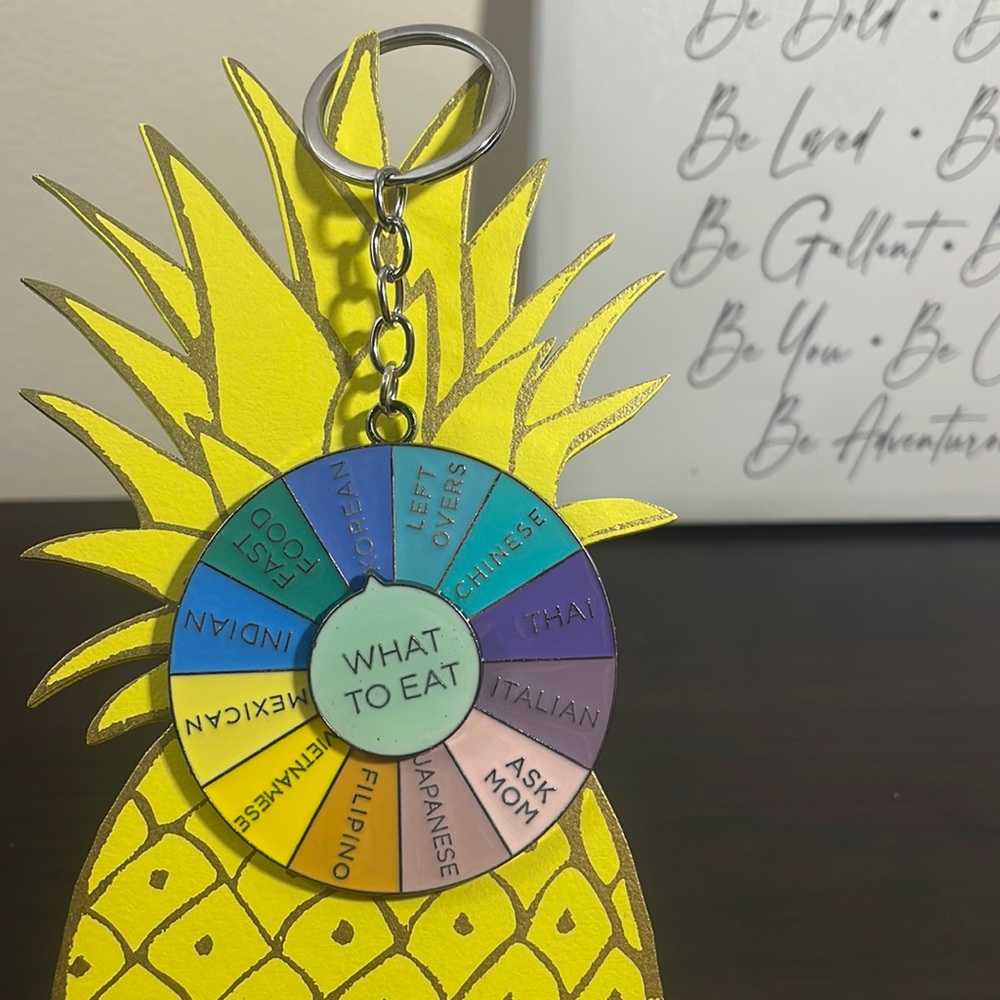 What To Eat Decision Spin Keychain !